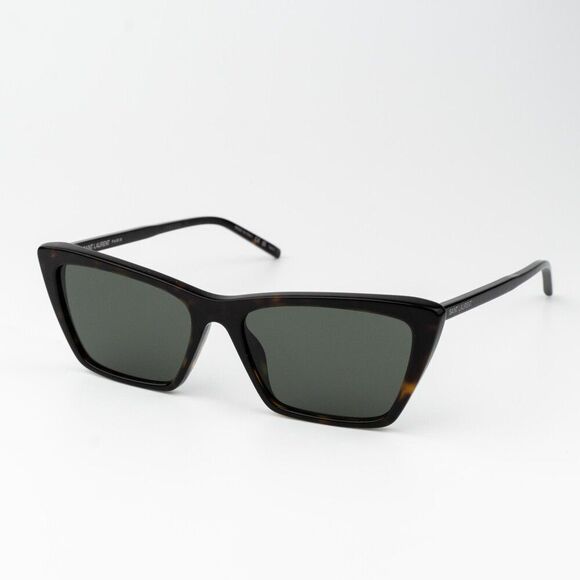 Saint Laurent Women Sunglasses Havana Grey Cat Eye SL737 MICA THIN 002 BRAND NEW main image 11